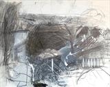 At the Back 1 by Jeremy Scrine, Drawing, Graphite and Gouache on Gesso