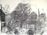 At the Back 4 by Jeremy Scrine, Drawing, Graphite and Gouache on Gesso