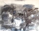 At the Front 1 by Jeremy Scrine, Drawing, Graphite and Gouache on Gesso
