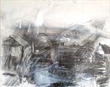 At the Front 3 by Jeremy Scrine, Drawing, Graphite and Gouache on Gesso
