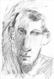 Portrait 6 by Jeremy Scrine, Drawing, Pencil