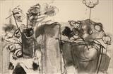 Still Life study 2 by Jeremy Scrine, Drawing, Charcoal on Paper