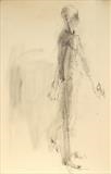 Walking Man study 4 by Jeremy Scrine, Drawing, graphite on paper