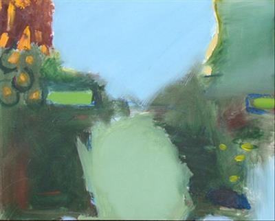 Le Bateau Vert by Jeremy Scrine - Painting  Oil on Board